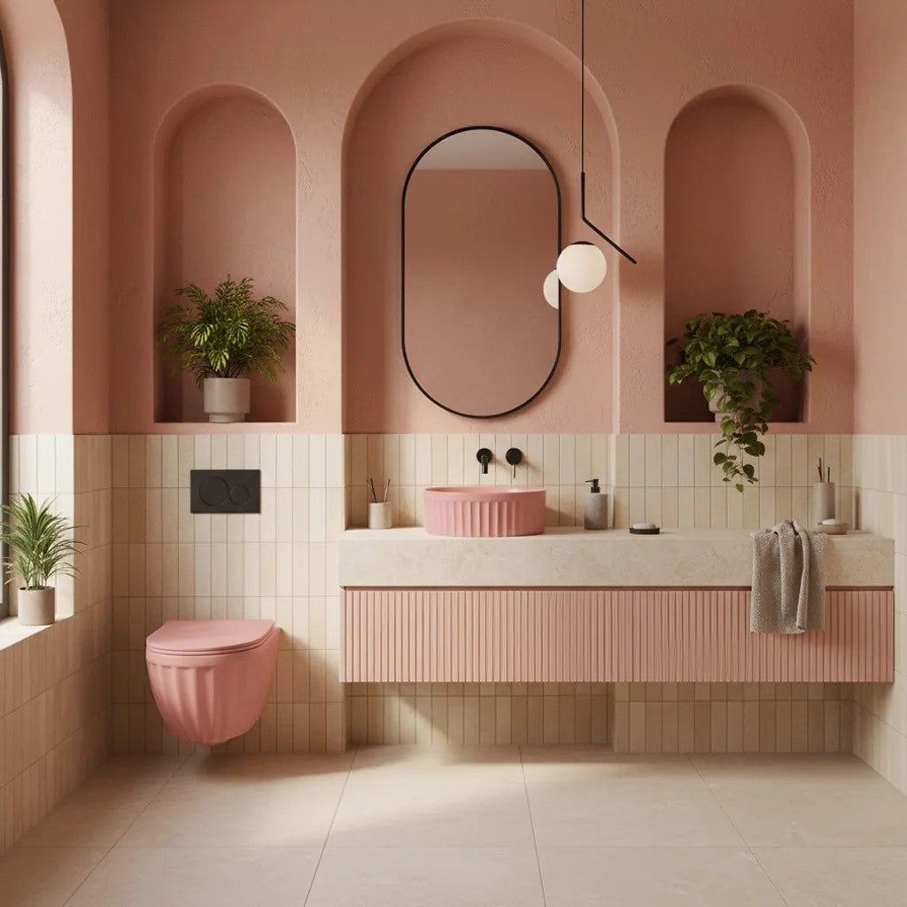 Aufsatzwaschbecken Rea DUO Sweet Pink Matt 3