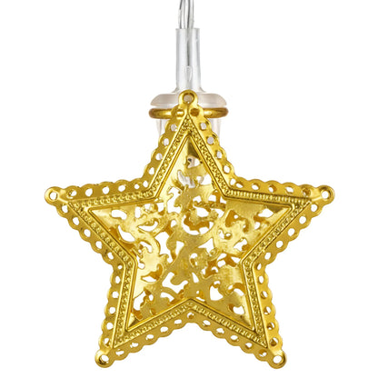 Weihnachtsbaum Lichterkette LED Gold Stars 3