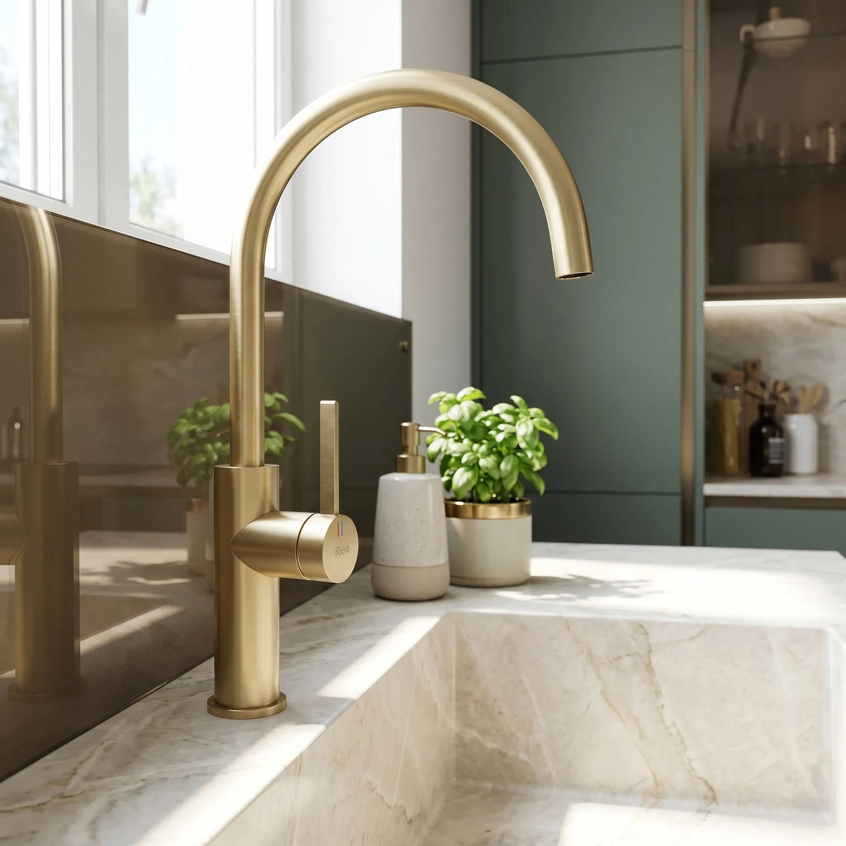 Küchearmatur REA Rivo Brush Gold 3