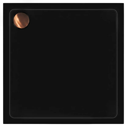 Acryl Duschwanne Rea Savoy black 80x80 Gebürstete Kupfer Abdeckung 3