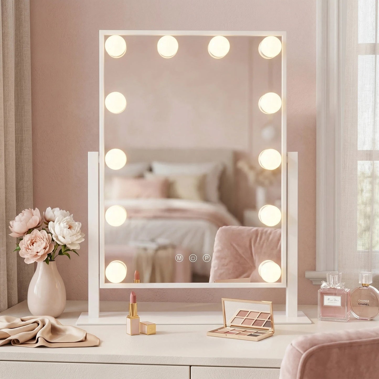 Spiegel LED HOLLYWOOD White 30x40  3