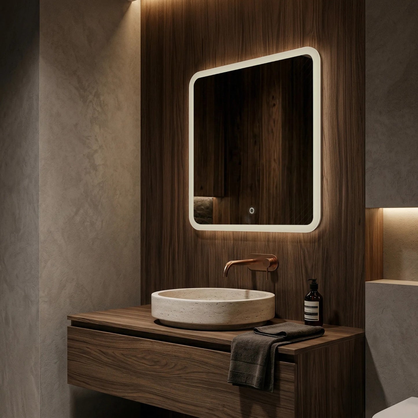 Spiegel LED 70x70cm TOP-2  3