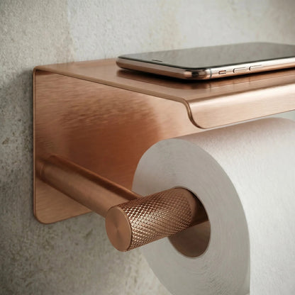 Toilettenpapierhalter mit Ablage 6613 Modern Copper Brush  3