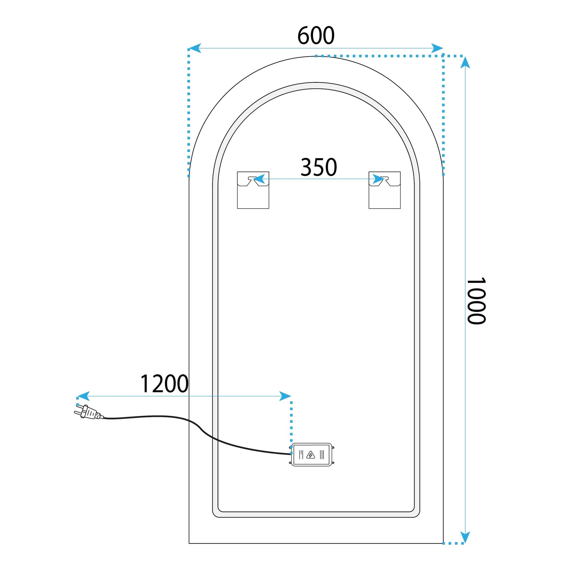 Spiegel LED 60x100cm DART GOLD  11