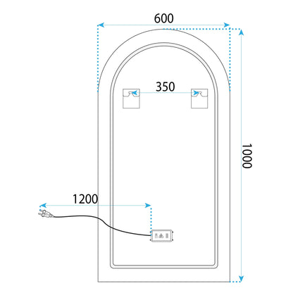 Spiegel LED 60x100cm DART GOLD  11