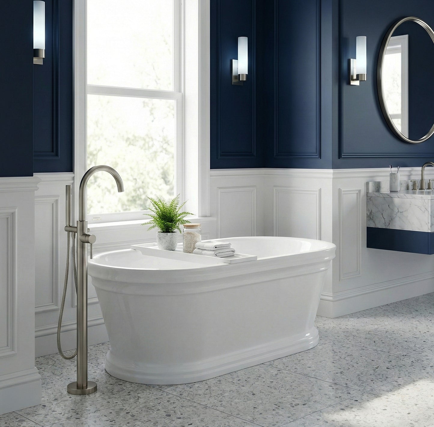 Freistehende Acrylbadewanne Olivia 170  7