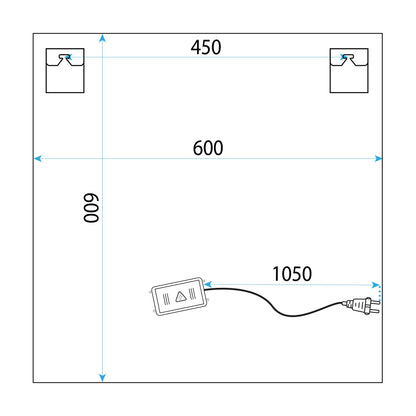 Spiegel LED 60x60 YH-BL-12  7