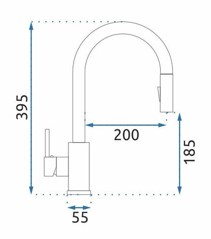 Edelstahlspüle Leo 50 Black mit Küchenarmatur 9