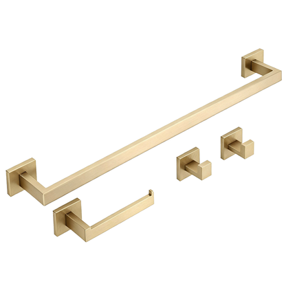 Badezimmer-accessoire-set Rio Brush Gold 4-teilig  6