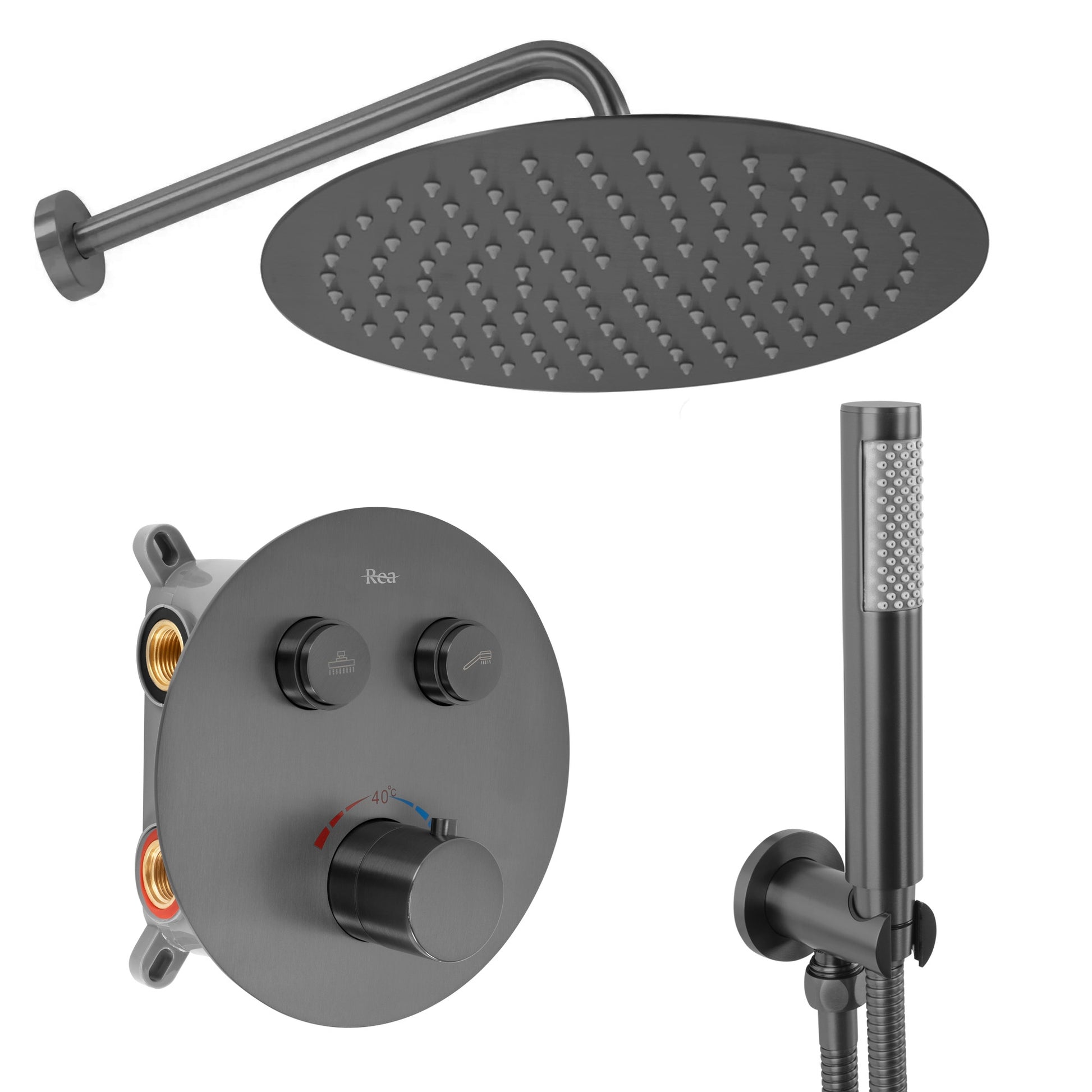 Unterputz Duschset Rea Lungo Titan + Box  1