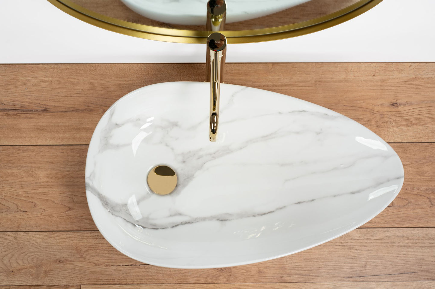Aufsatzwaschbecken Rea Greta 65 Bianco Shiny 7