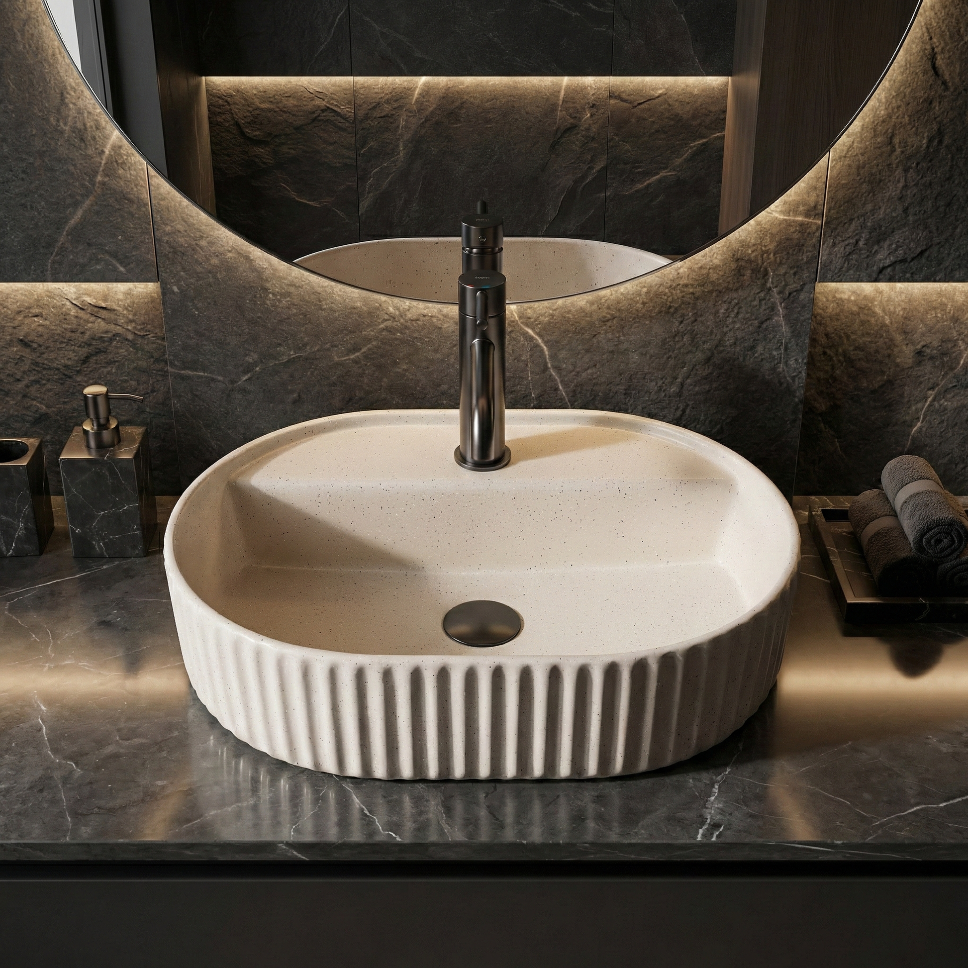 Aufsatzwaschbecken Rea Marcela 50 Vanilla  8