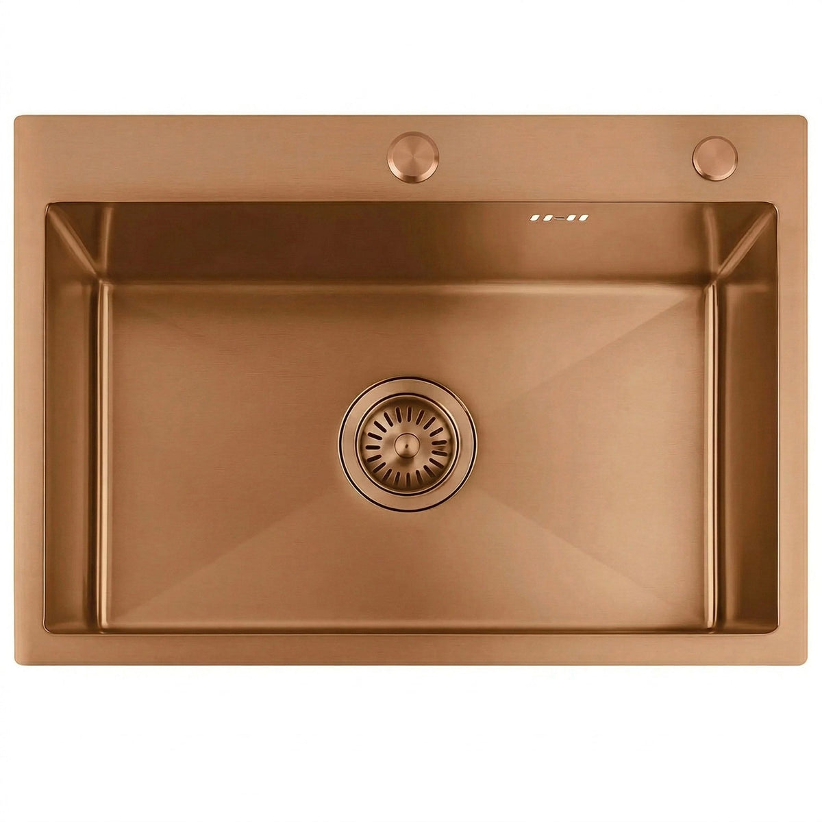 Stahlspüle Mit 3-teiligem Zubehörset REA Liam Brush Copper Graue Accessoires 8