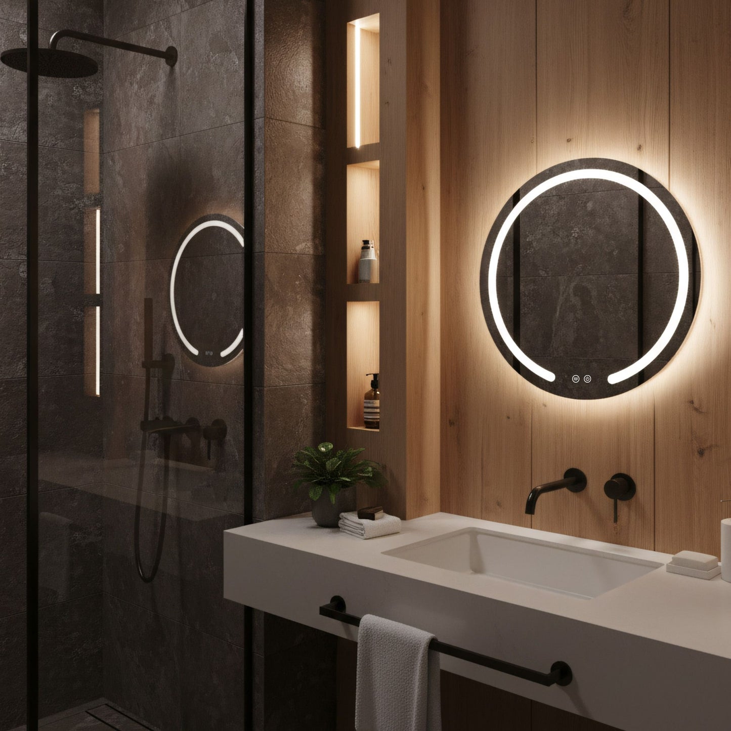 Spiegel LED 50cm Modern  6