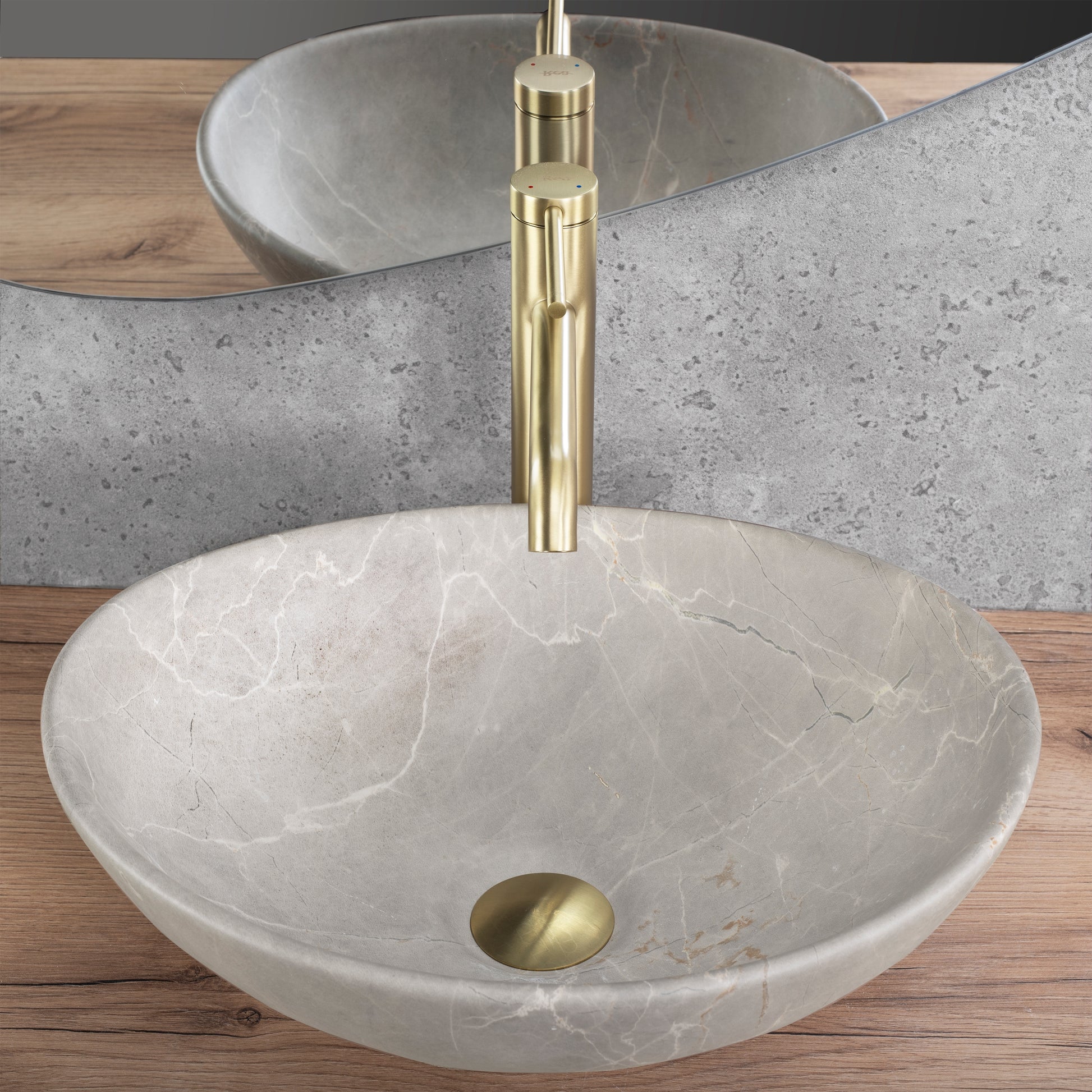 Aufsatzwaschbecken Rea Sofia Beige Matt  3