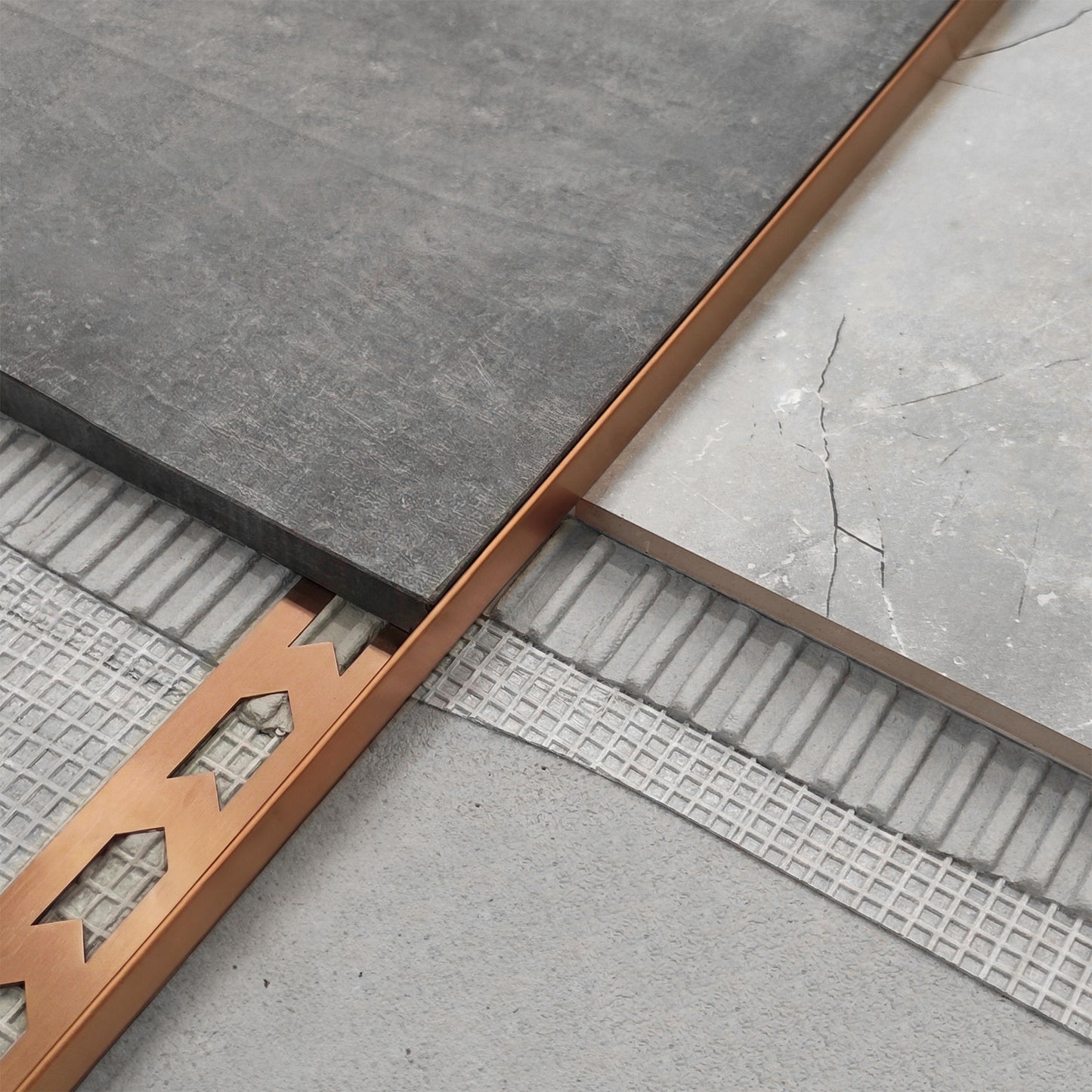 Gefälleprofil 100cm Brush Copper rechte 3