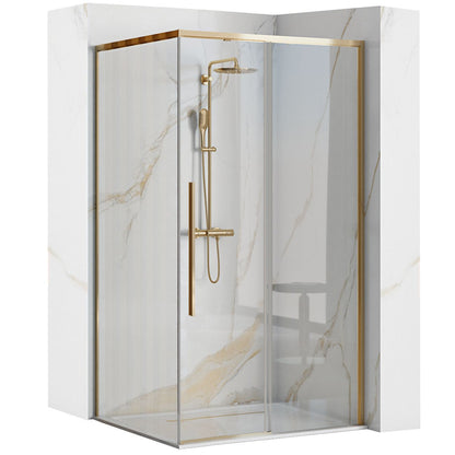 Duschkabine SOLAR GOLD 90x90 mit Duschwanne Savoy 1