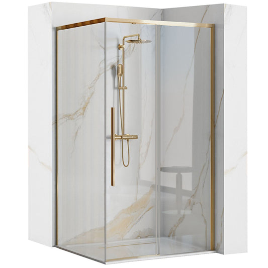 Duschkabine SOLAR GOLD 90x90 mit Duschwanne Savoy 1