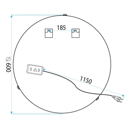 Spiegel LED 60cm 106  12