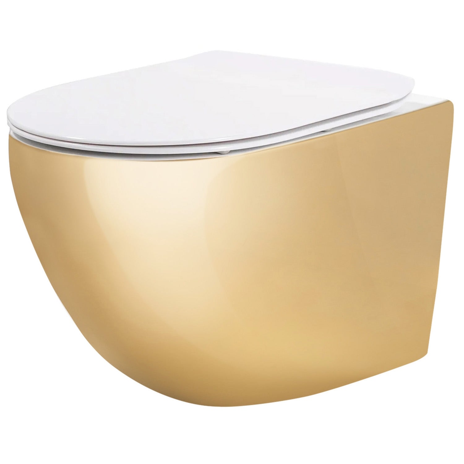 Wc Schüssel Randlos Rea Carlo Mini Tornado Nfq Gold White  1