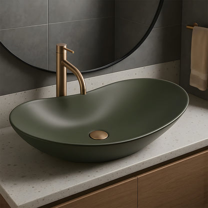 Aufsatzwaschbecken Rea Royal Olive Matt  1