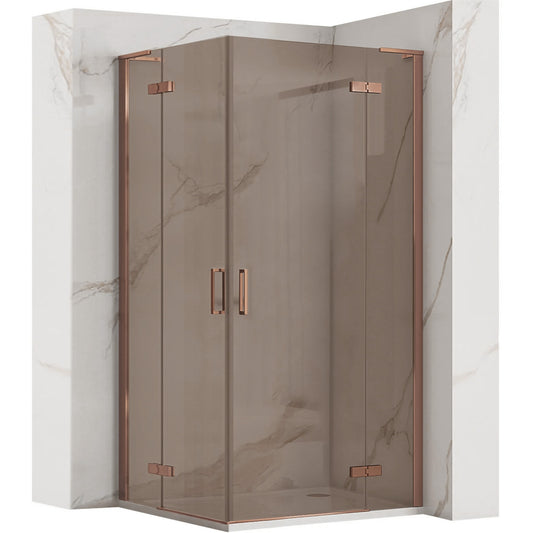 Duschkabine REA Hugo Double 80x100 Copper Brush  1