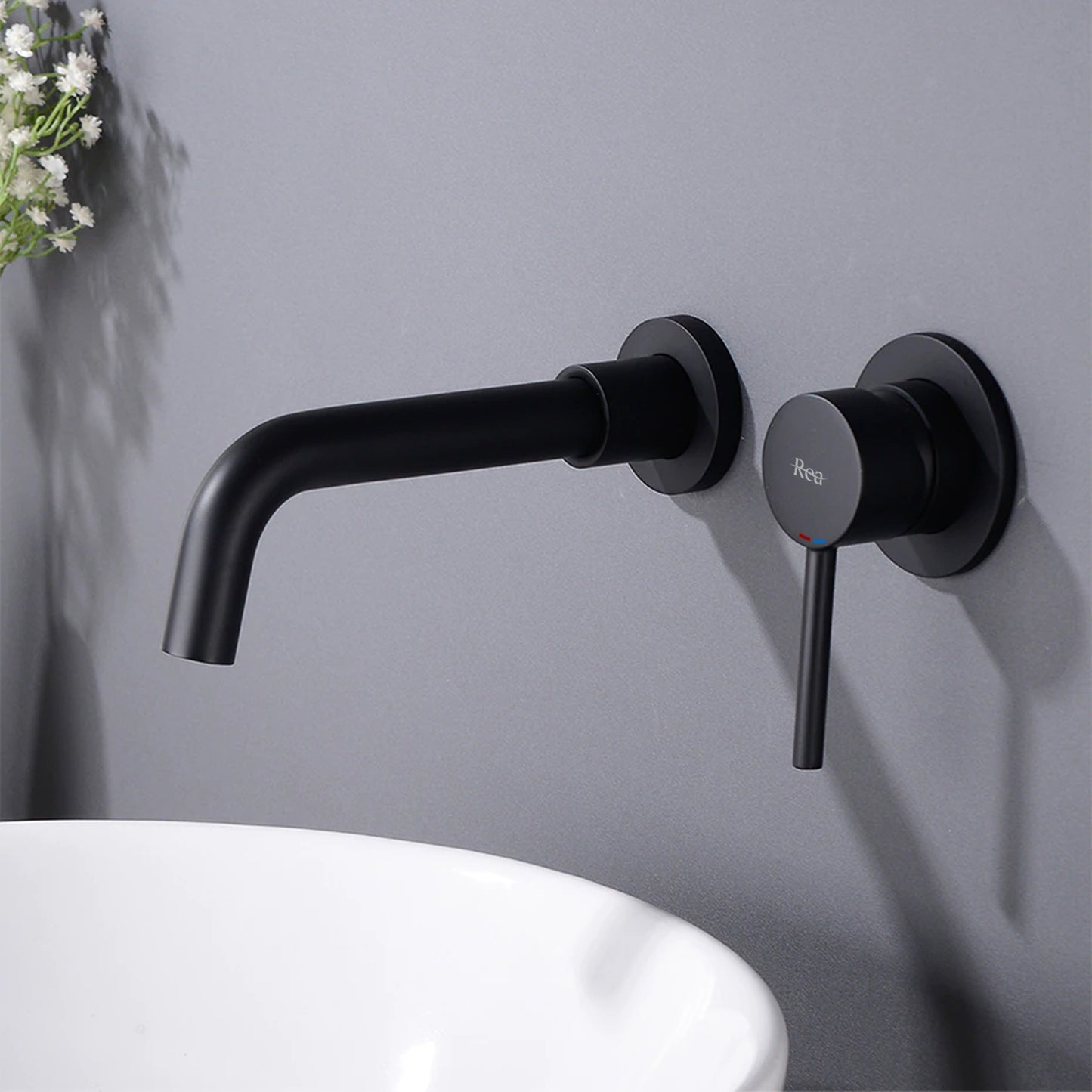 Unterputz Armatur Rea Lungo LONG black matt+Ibox  7