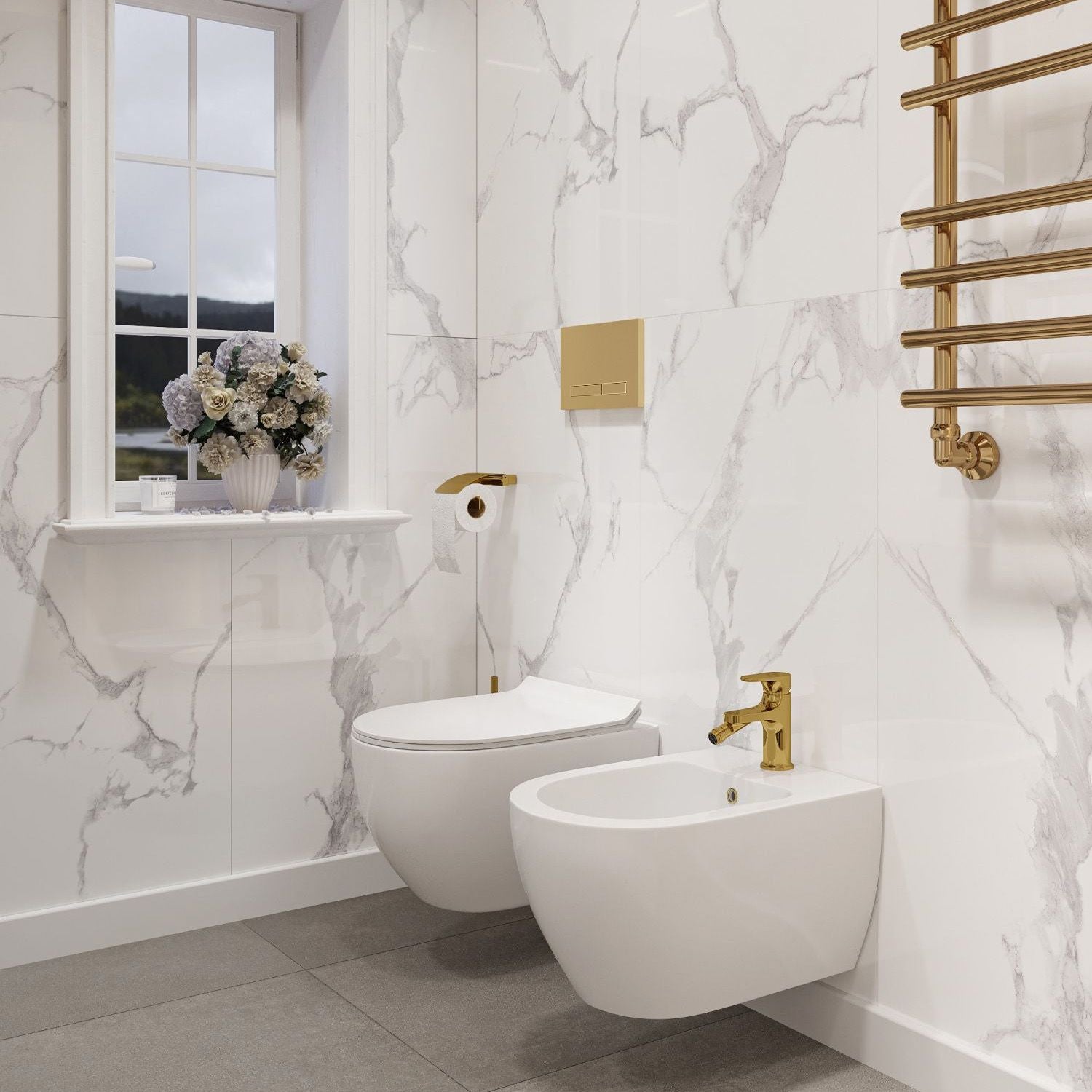 Set WC + Bidet CARTER white  9