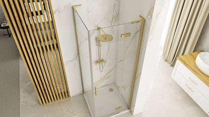 Duschkabine REA Hugo 80x90 Gold Brush  4