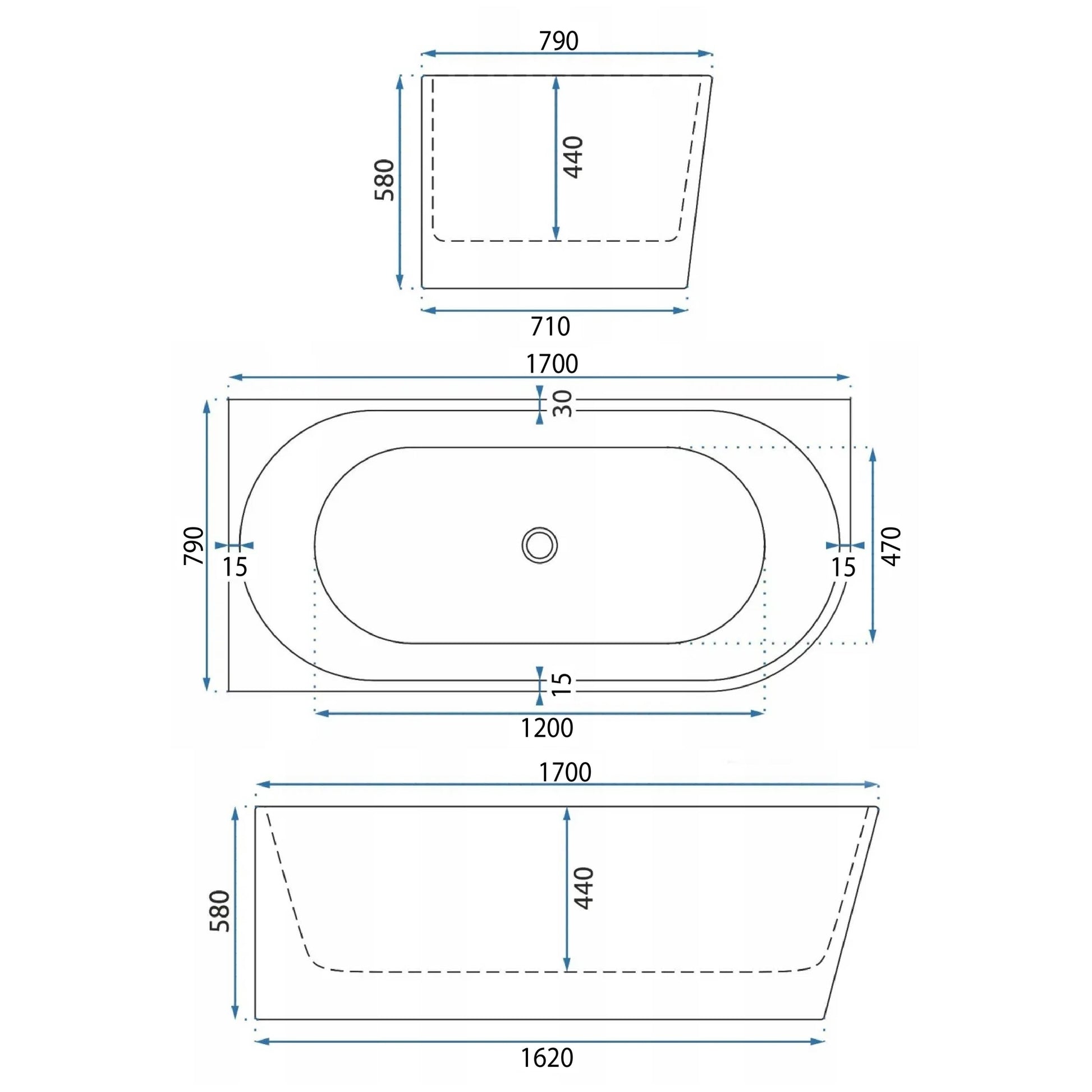 Eckbadewanne Aus Acryl Bellanto Slim 170 Links  7