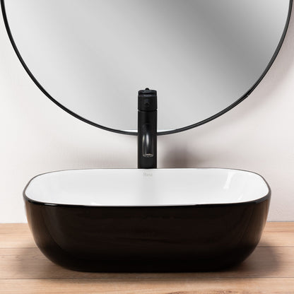 Aufsatzwaschbecken Rea Belinda White Black 3