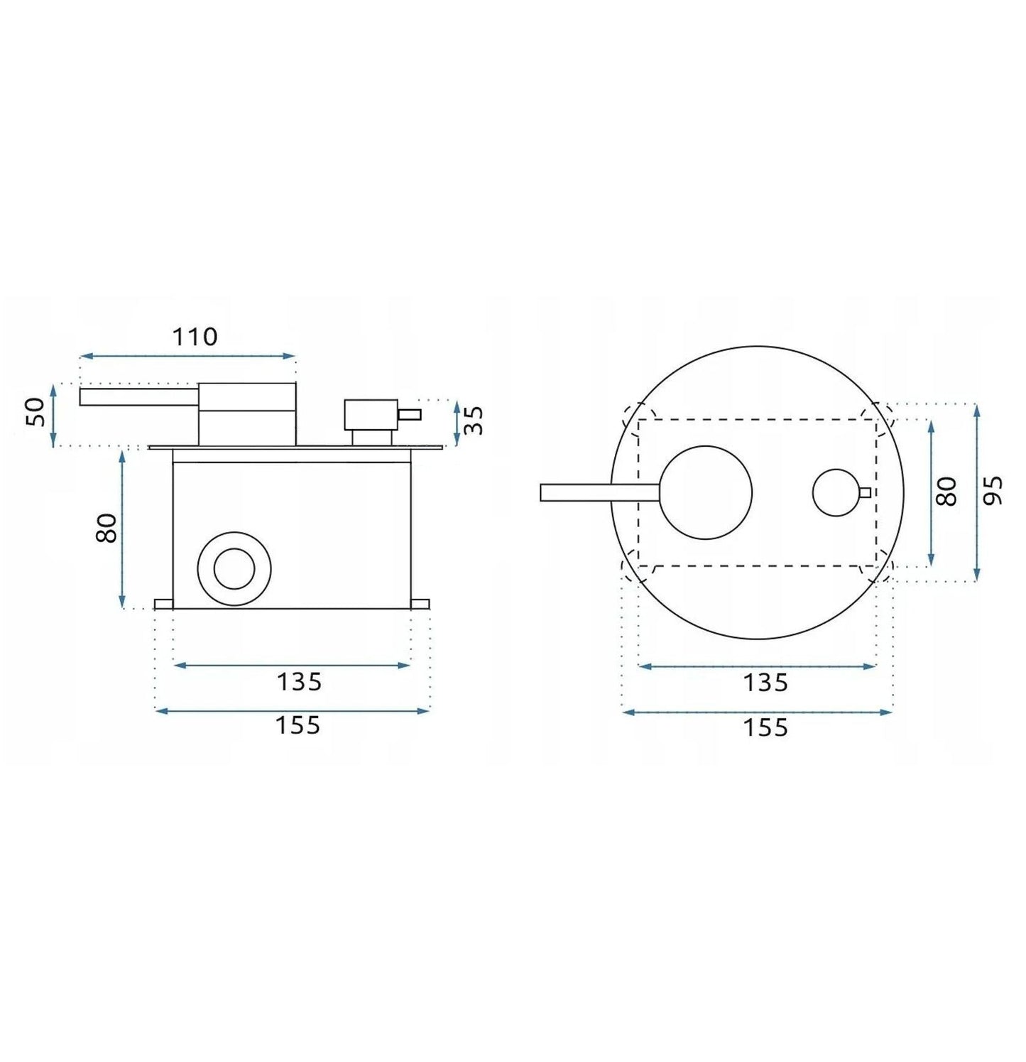 Unterputz Duschset Rea Foss Clif Black + Box  5