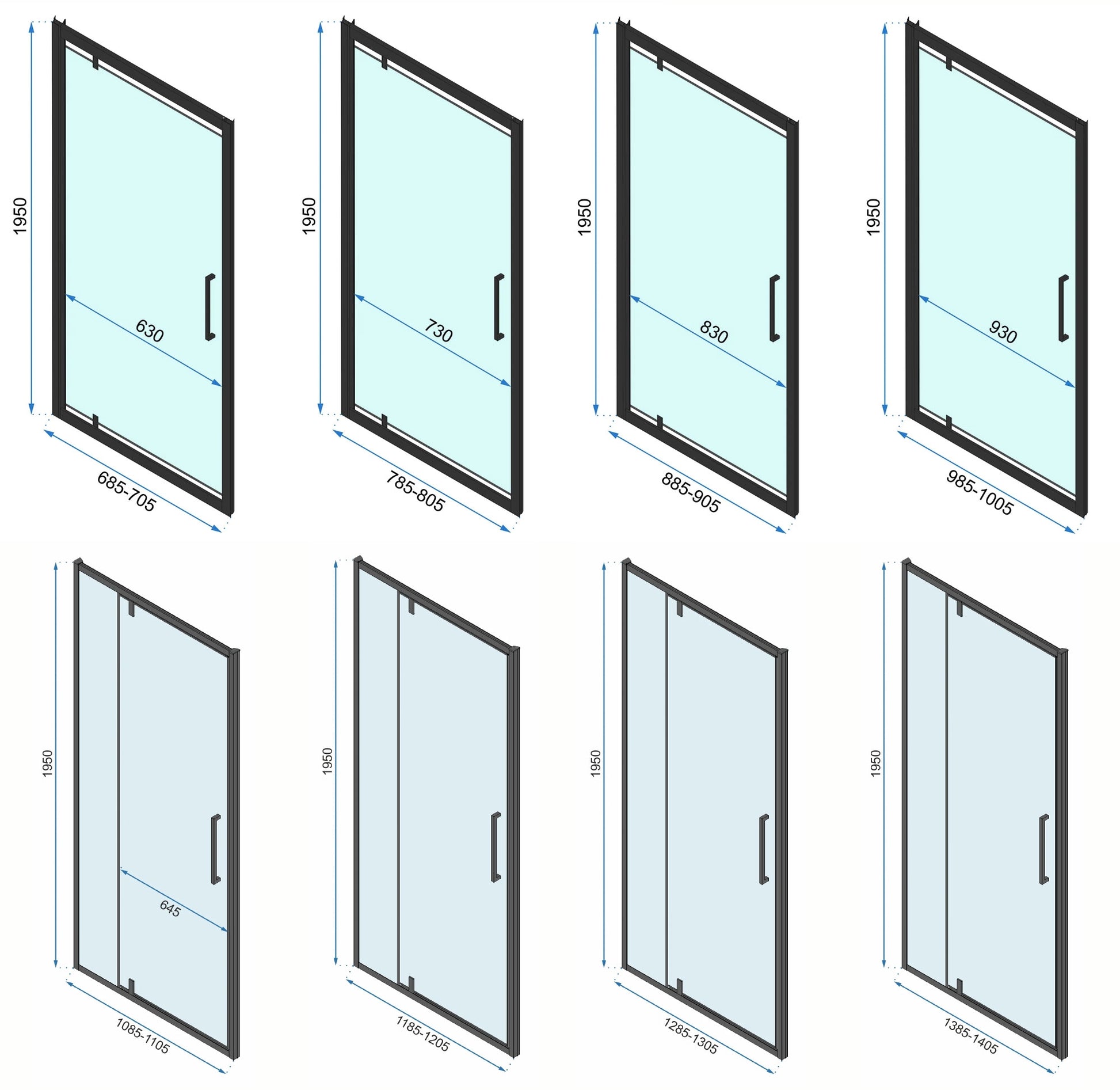 Eckdusche Rapid Swing 80 x 80 17