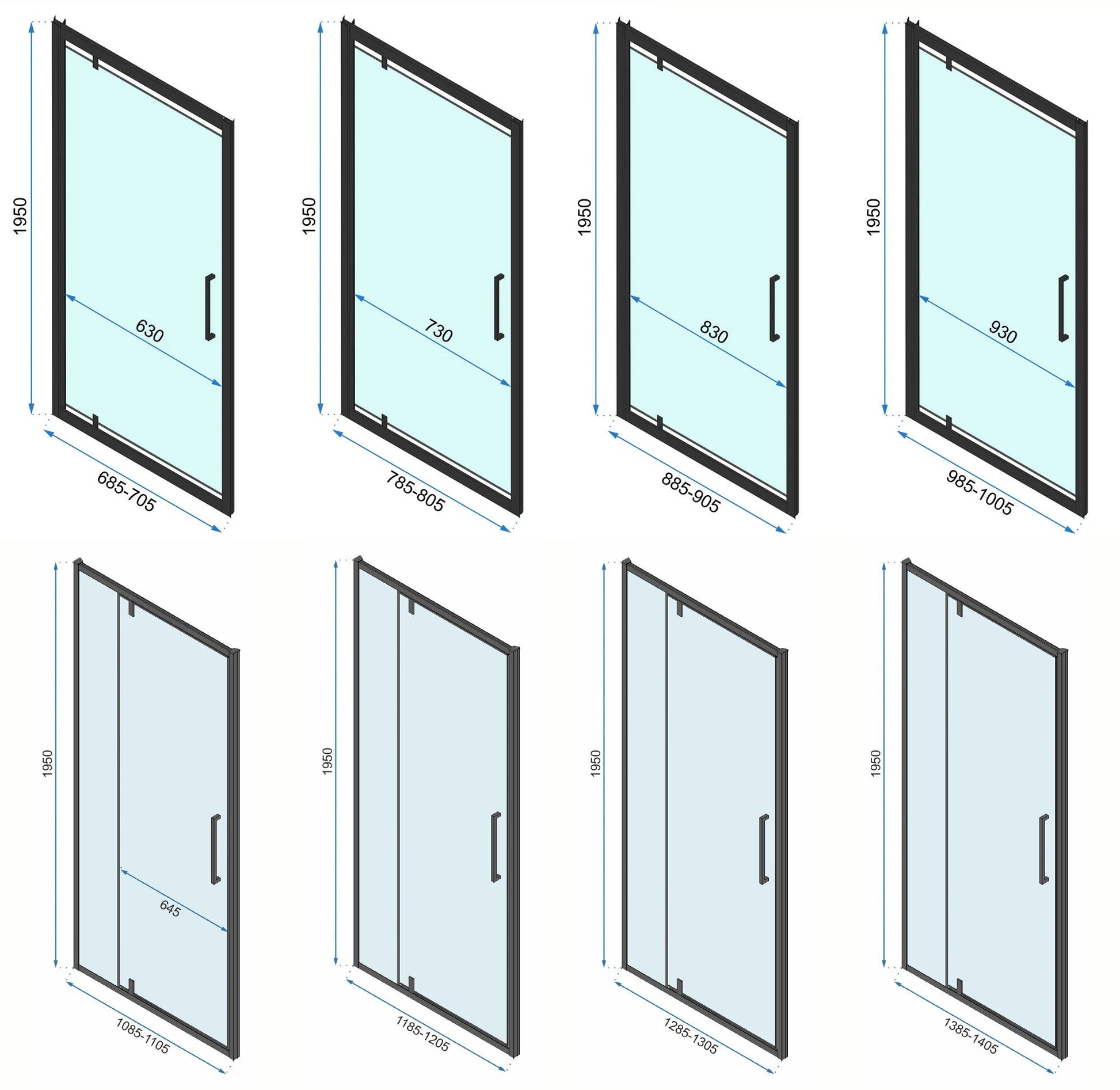 Eckdusche Rapid Swing 70 x 90 17