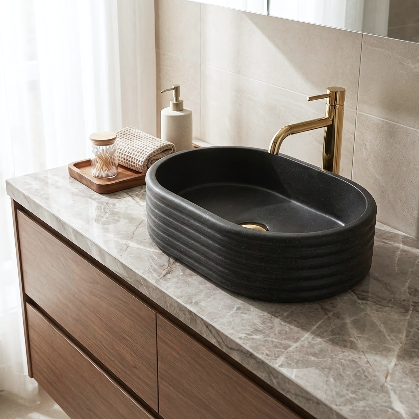 Aufsatzwaschbecken Rea Nicoletta Black  1