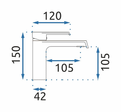 Waschbeckenarmatur REA Hass Chrom Low  7