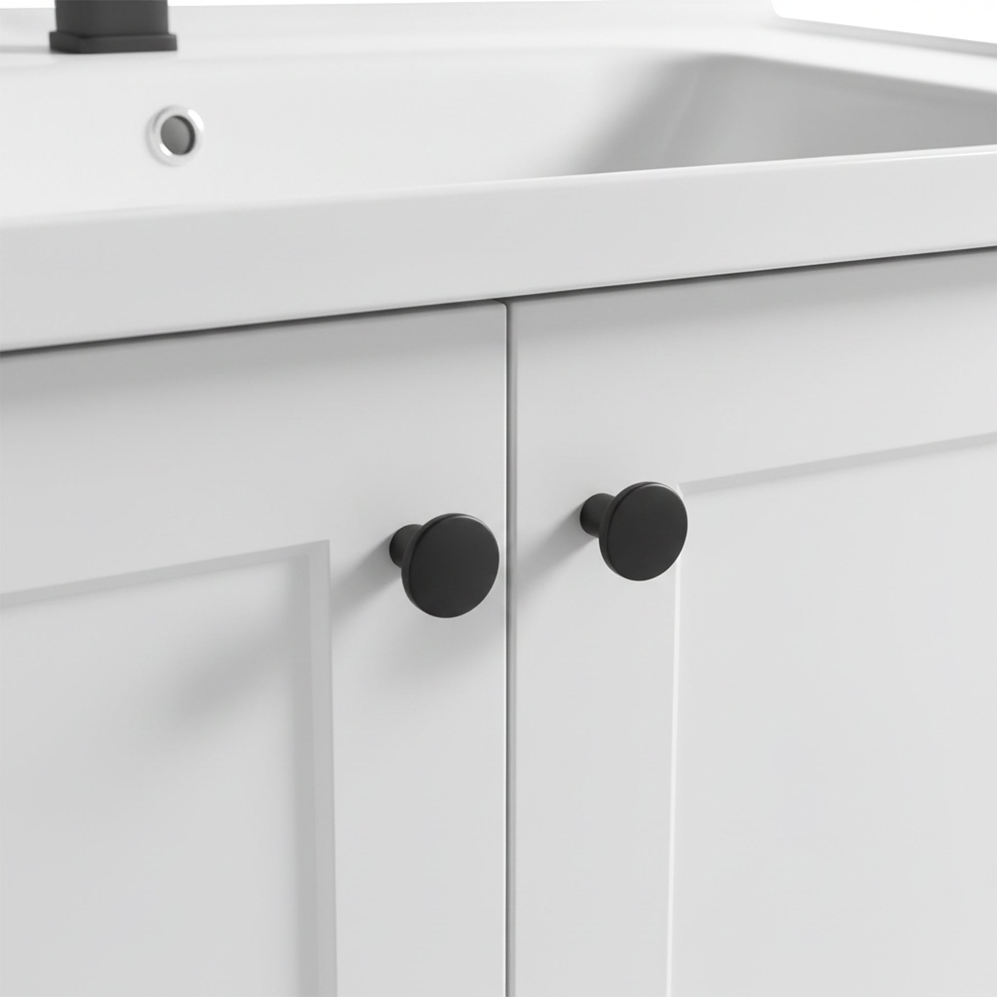 Badezimmermöbel-Set mit Waschbecken Monti 60cm White  4