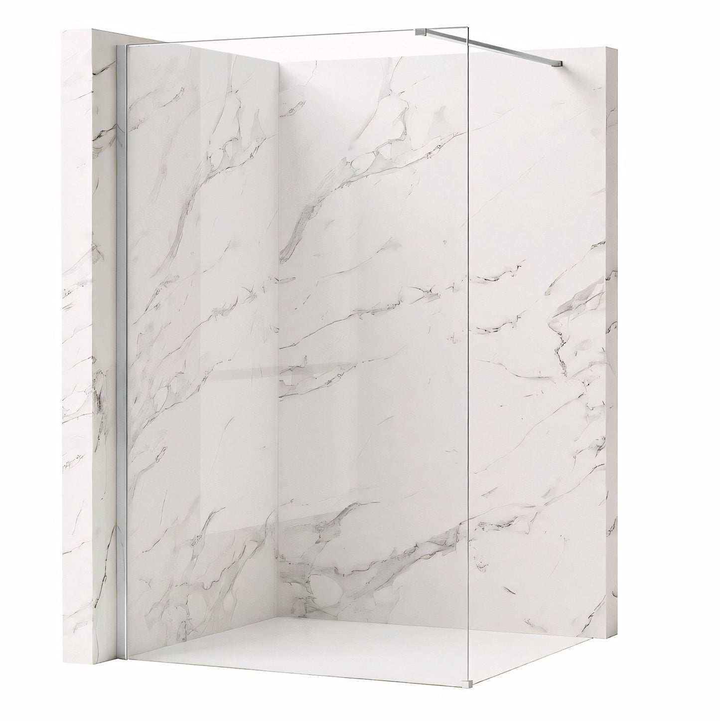 Duschwand Rea Flexi Transparent / Chrome 70  1