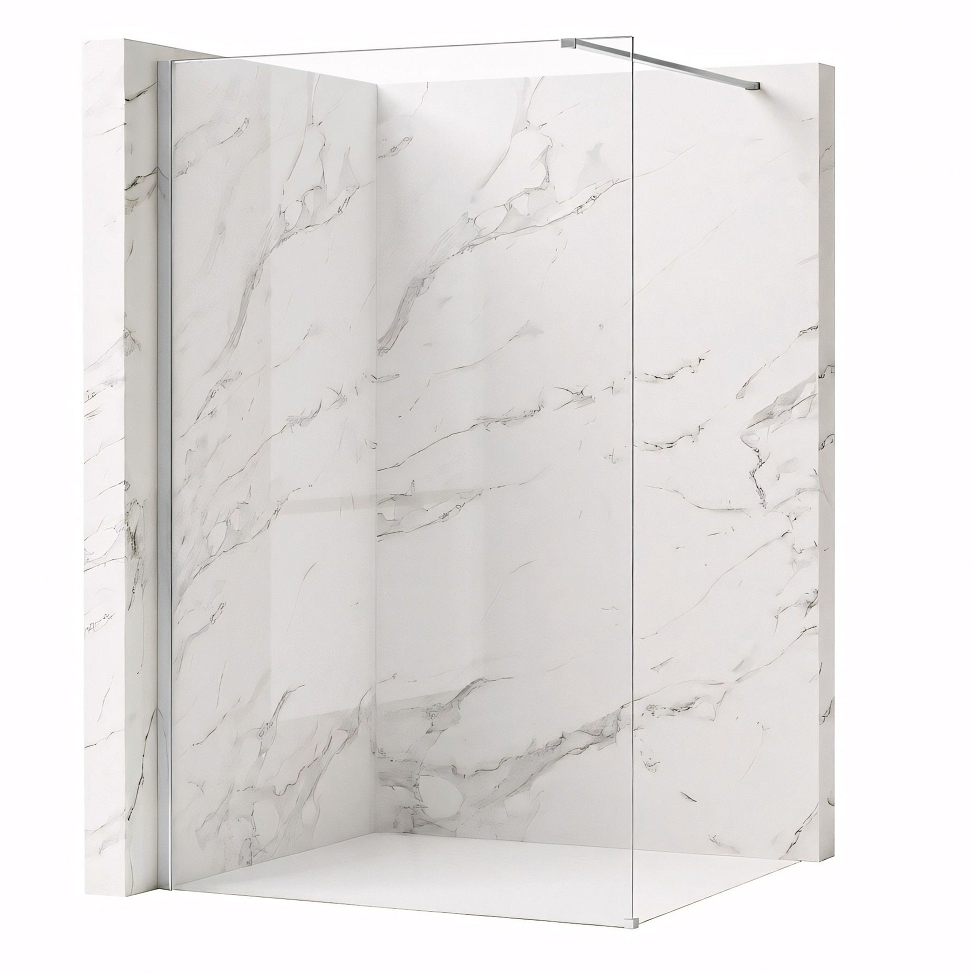 Duschwand Rea Flexi Transparent / Chrome 70  1