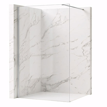 Duschwand Rea Flexi Transparent / Chrome 70  1