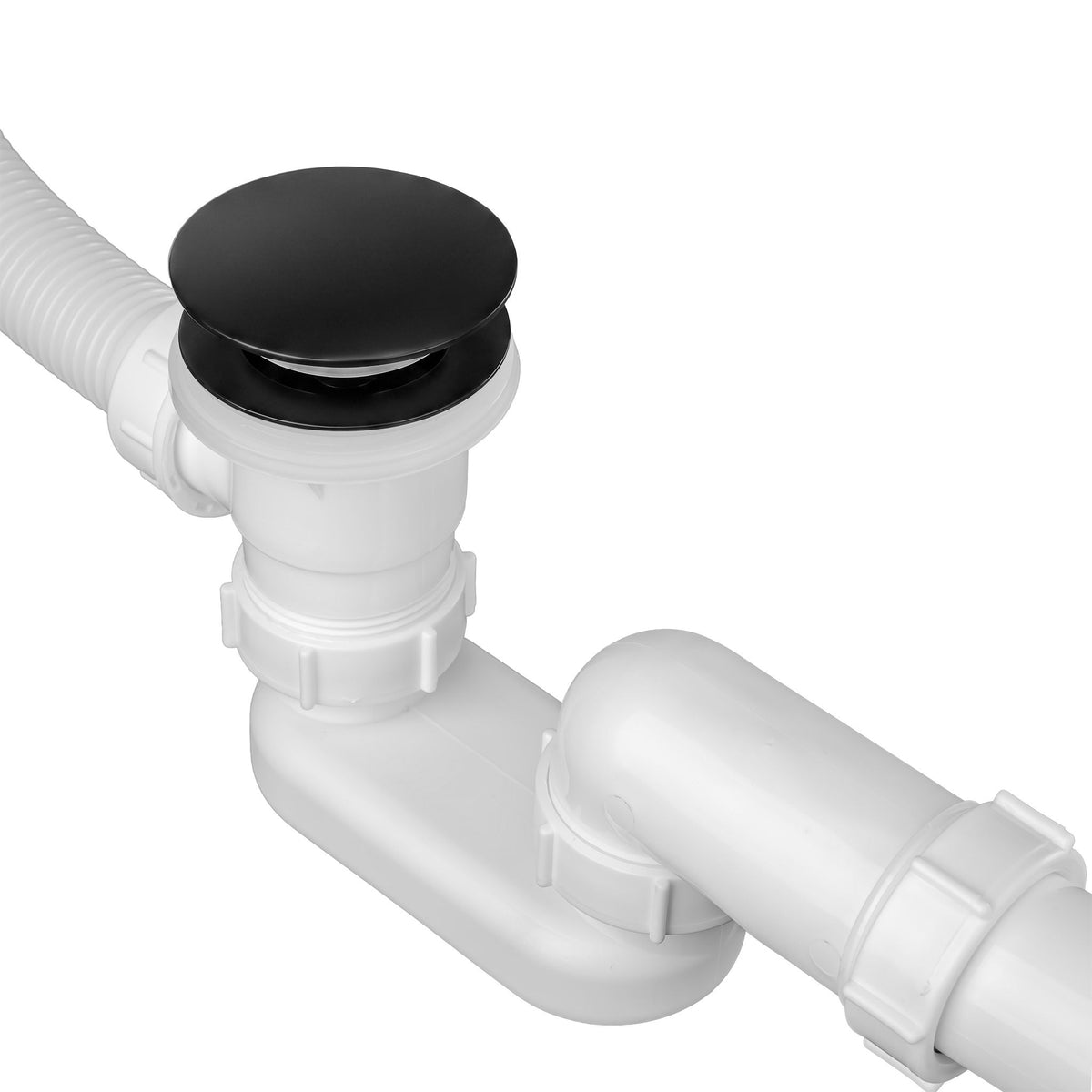 Badewannensiphon Rea Mit Klick-Klack-Ablaufventil Black 6
