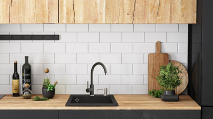 Spülbecken granit  West black metalic  5