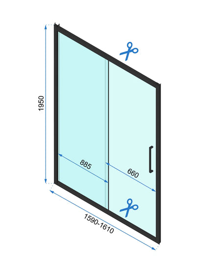 Duschtür Rea Rapid Slide 160 Gold Brush  8