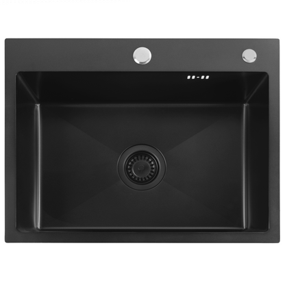 Edelstahlspüle Liam Black mit Küchenarmatur 2