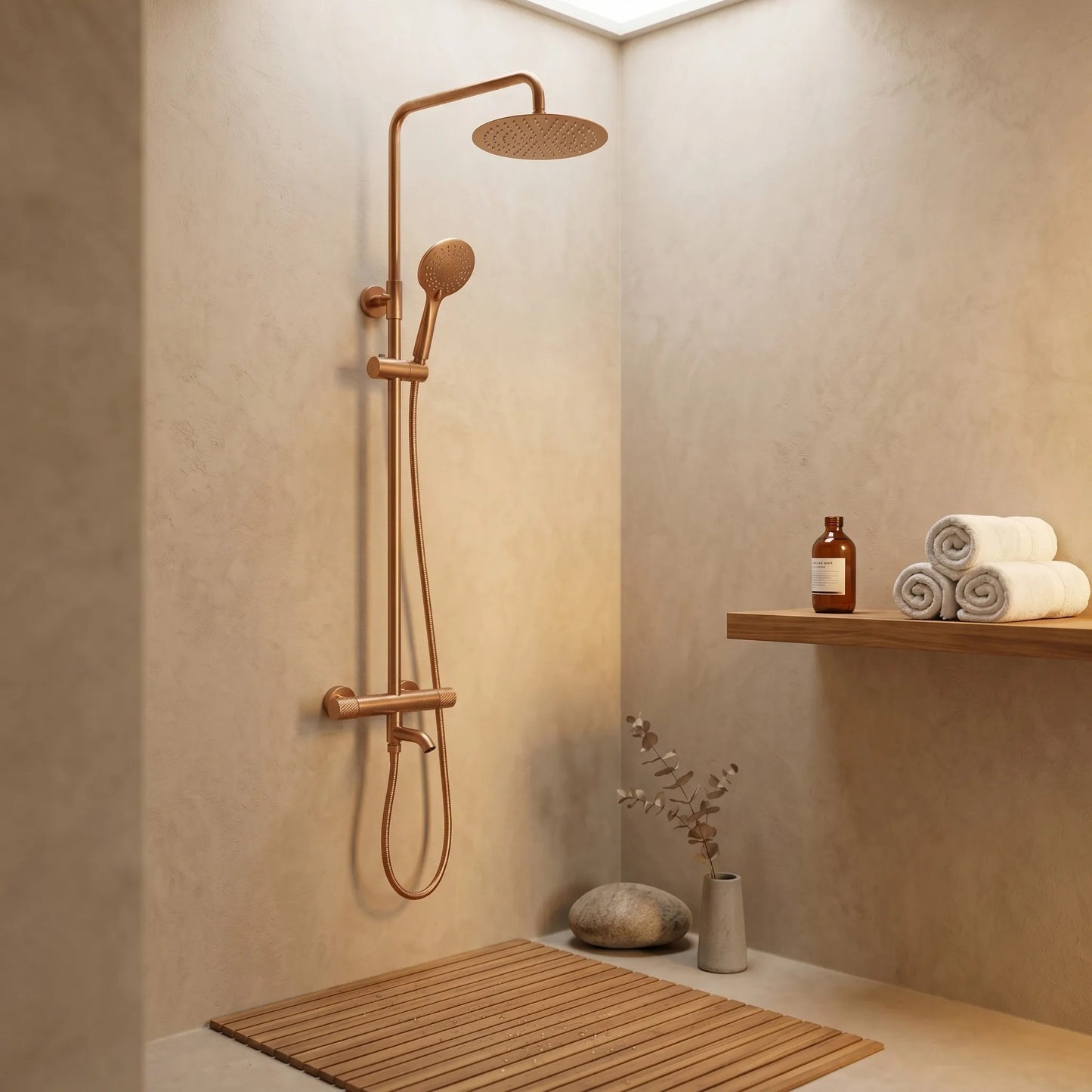Thermostat Duschset Lungo Diamond Copper Brush  4