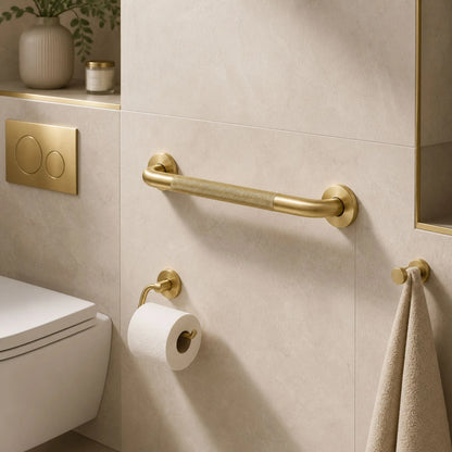 Gerader Haltegriff fürs Badezimmer Brush Gold  4
