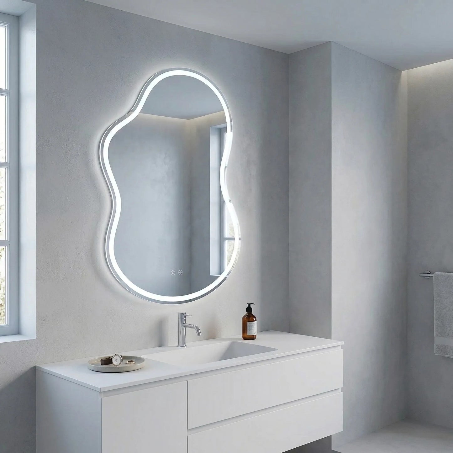 Spiegel LED UNO 80x55 cm  4
