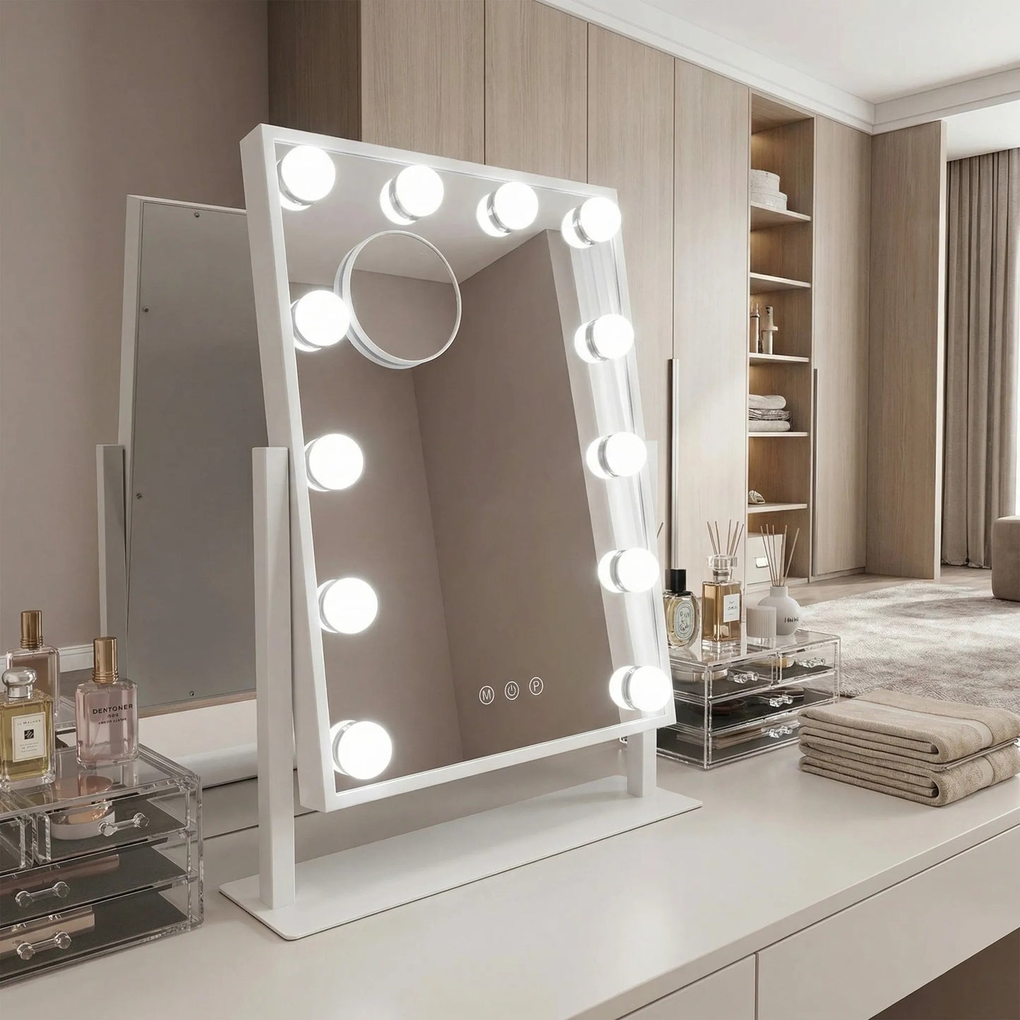 Spiegel LED HOLLYWOOD White 30x40  4