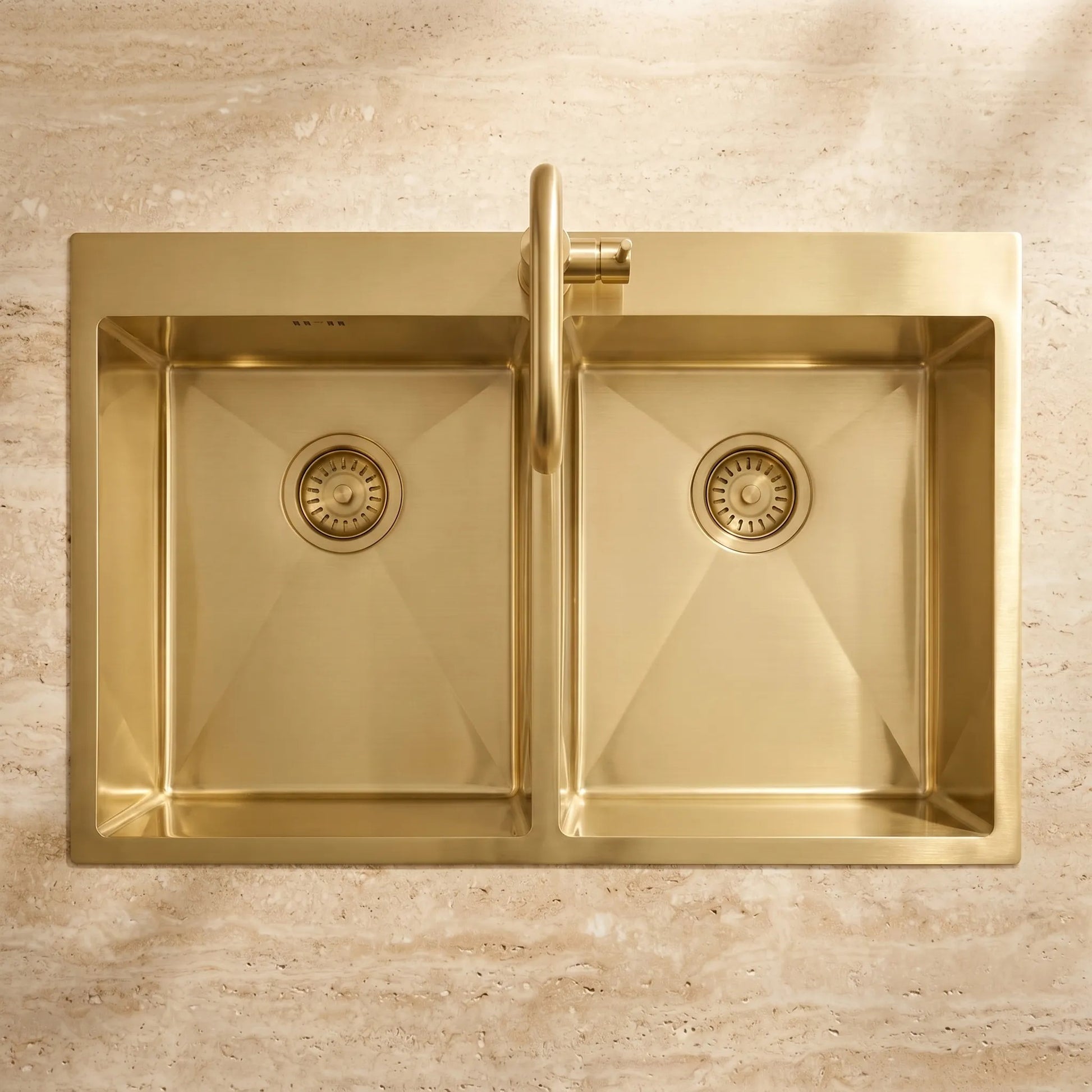 Edelstahlspüle Joel BRUSH GOLD ohne Küchenarmatur 4