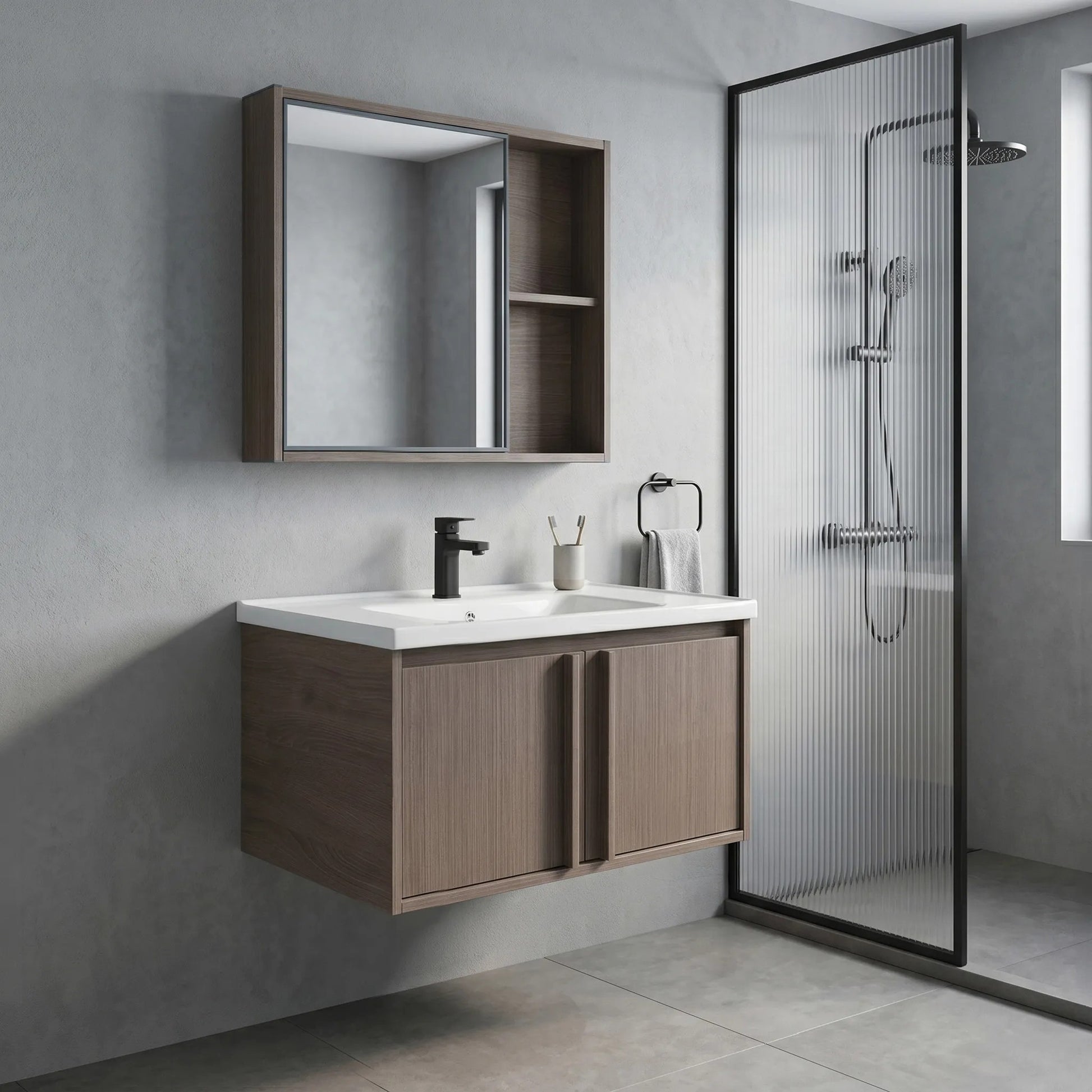 Badezimmermöbel-Set mit Waschbecken Gama T25023 KJM 70CM  4